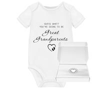Great Grandparents Announcement Pregnancy Reveal Baby Coming Soon Born in 2025 2026 Due Grow Personalised Vest Onsie Clothing