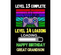 Great Grandson 14th Birthday Card (Gamer, Design 2) - From Nanna Grandad Greeting Blank Inside Envelope Included Gift Idea UK