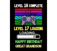 Great Grandson 17th Birthday Card (Gamer, Design 2) - From Nanna Grandad Greeting Blank Inside Envelope Included Gift Idea UK