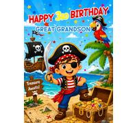 Great Grandson 3rd Kids Birthday Card (Pirate)
