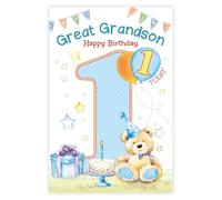 Great Grandson Age 1 Birthday Card