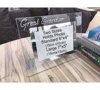Great Grandson Landscape Frame Standard 6” x 4” (Blue Hearts)