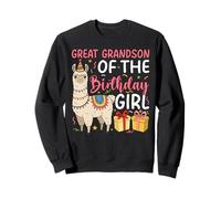 Great Grandson of the Birthday Girl Llama Birthday Party Sweatshirt