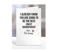 Great Grandson to be card, Love You, Fathers, Mothers Day from The Bump, Already Know You Are Best, Funny Gifts, Present for Christmas, A5-237_124