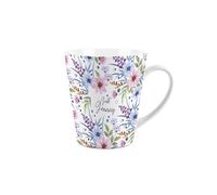 Great Granny Gift Mug - Blue and Purple Floral Design Small Latte Mug - Ceramic Tea/Coffee Cup Presents for Her