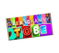 Great Granny To be Chocolate Bar Wrapper Novelty Gift present for Marriage Engagement Birthday Baby shower Christmas (#1375) (with chocolate bar)