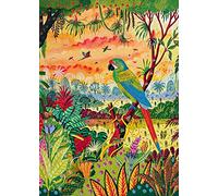 Great Green Macaw Jigsaw Puzzle - 1000 Piece Wildlife Puzzle Featuring Vibrant Parrot in Tropical Rainforest - Colourful Bird Puzzle for Adults & Nature Lovers