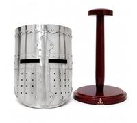 Great Helm Crusader European Knight Helmet Halloween costumes With Stand