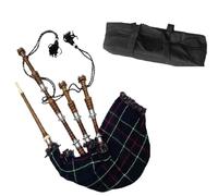 Great Highland Scottish Bagpipes Full Size with Tartan Cover & Carry Case (Roosewood Mackenize)
