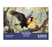 Great Hornbill Jigsaw Puzzles 1000 Pieces Challenge Toy for Adults,Rainforest Ecology Impossible Jigsaw Puzzles 1000 Piece Educational Game 70x50cm/1000pcs