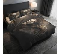 Great Horned Owl Duvet Cover Sets, Animal Bird Single Bedding Sets, Soft Reversible Microfiber Quilt Cover & 1 Pillowcases, Zipper Closure, Bedroom Decor BhT26