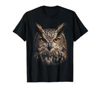 Great Horned Owl Face Forest Bird Wildlife Nature Owl Value Graphic T-Shirt