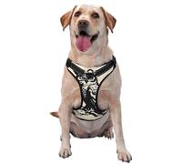 Great Horned Owl Vintage No Pull Dog Harness Adjustable Reflective Oxford Easy Control Medium Large Dog Harness