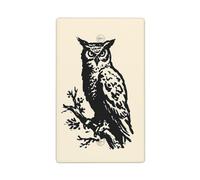Great Horned Owl Vintage Single Toggle Blank Wall Plate Light Switch Cover Decorative 1 Gang for Kitchen Room Bathroom Size 11.4x7cm