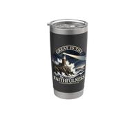 Great is Thy Faithfulness Christian Lighthouse Bible Verse Stainless Steel Insulated Tumbler