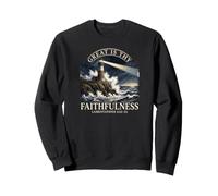 Great Is Thy Faithfulness Christian Lighthouse Bible Verse Sweatshirt