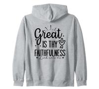 Great Is Thy Faithfulness - Lord Unto Me Zip Hoodie