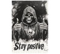 Great Jigsaw Puzzles for Adults 300 Pieces Funny Skull Stay Positive Challenging Puzzles for Adults Gift for Friends Family Home Decoration Puzzle