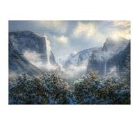 Great Jigsaw Puzzles for Adults 300 Pieces Yosemite Snow Storm Challenging Puzzles for Adults Gift for Friends Family Home Decoration Puzzle