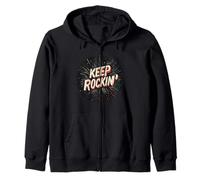 Great Keep Rockin' Speech for Man and Woman Zip Hoodie