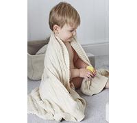 Great Knot 100% Cotton Knitted Winter Baby Blanket Soft & Warm 100x80 Cm For Girls & Boys (Beverley Sand)