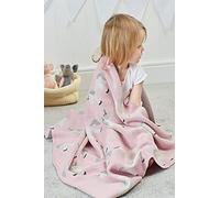 Great Knot 100% Cotton Knitted Winter Baby Blanket Soft & Warm 100x80 Cm For Girls & Boys (Unicorn Pink)
