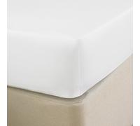 Great Knot 100% Egyptian Cotton 40cm Extra Deep Fitted Sheet, Double, White