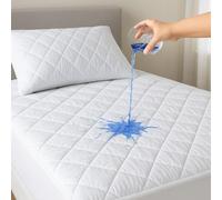 Great Knot Bedding Quilted 100% Waterproof Mattress Protector, Ultra Soft Hypoallergenic, Breathable Mattress Cover, Fitted Style Bed Protector Up To 40cm Deep (Super King W182 x L200cm + 40cm Deep)
