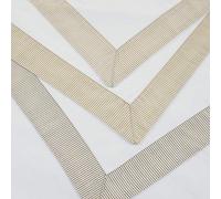 Great Knot Cambridge 100% Egyptian Cotton Percale 200 Thread Count Stripe Border Pillowcases, Housewife, Latte