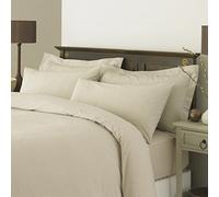 Great Knot Cambridge STRIPPED 100% Egyptian cotton - Duvet cover set with Oxford Pillow cases (Latte, King)
