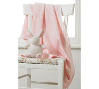 Great Knot Cellular 100% Cotton Blanket for kids (Light Pink, Pram 75x100cm)