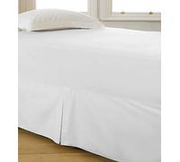 Great Knot Luxury White Easy Care Soft Base Valance Sheet 40 Cm Drop Breathable Bedsheet Single Double King (Super King)
