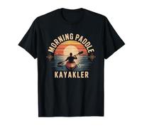 Great Lakes Kayaker Morning Fog Mist Paddle Graphic Kayaking T-Shirt