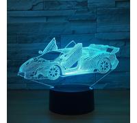 Great Lamborghini Super Car Acrylic 3D Lamp 7 Color Change Small Night Light Baby Color Lights LED USB Desk lamp Atmosphere Night Decor lamp