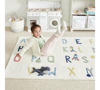 Great Little Trading Company Alphabet Ivory Wool Rug - 180x120cm