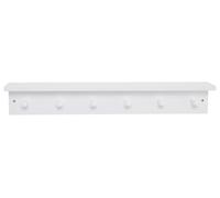 Great Little Trading Company Peg Rail Shelf with Hooks-White