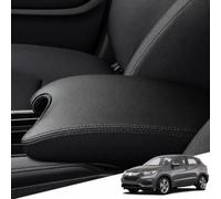 Great-luck Leather Center Console Cover Armrest Pad Protector Armrest Box Cover Keep Your Armrest in a More Comfortable Feeling (black Stitches) for Honda HR-V(2016 2017 2018 2019 2020 2021)