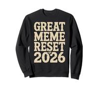 Great Meme Reset of 2026 Retro Brainrot Over Western Vibe Sweatshirt