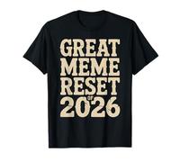 Great Meme Reset of 2026 Retro Brainrot Over Western Vibe T-Shirt