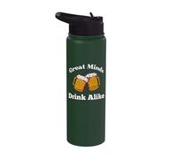 Great Minds Drink Alike Beer Drinker Craft Brew Stainless Steel Insulated Water Bottle
