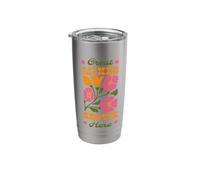 Great Minds Grow Here Floral Inspirational Quote Stainless Steel Insulated Tumbler