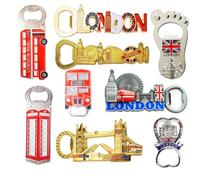 Great Mix of Famous UK Britain London Icons Fridge Magnet Bottle Openers - Set of 9