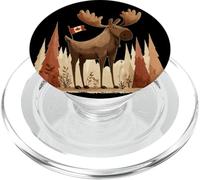 Great Moose in Forest Costume for Animals and Canada Lovers PopSockets PopGrip for MagSafe