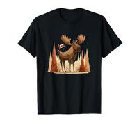 Great Moose in Forest Costume for Animals and Canada Lovers T-Shirt