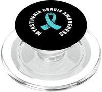 Great Myasthenia Gravis Awareness Pocket Outfit Teal Ribbon PopSockets PopGrip for MagSafe