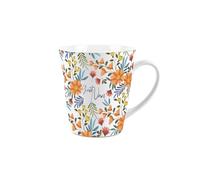 Great Nan Gift Mug - Orange Flowers Small Latte Mug - Ceramic Tea/Coffee Cup Presents for Her