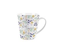 Great Nan Gift Mug - Yellow Floral Design Small Latte Mug - Ceramic Tea/Coffee Cup Presents for Her