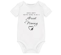Great Nan Nanny Announcement Pregnancy Reveal Baby Coming Soon Born In 2025 2026 Due Grow Personalised Vest Onsie Clothing