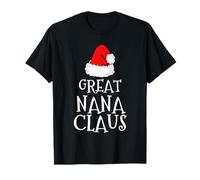 Great Nana Claus Christmas Santa's Pajama Family Matching T-Shirt