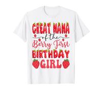 Great Nana Of The Berry First Birthday Girl Strawberry Lover T-Shirt